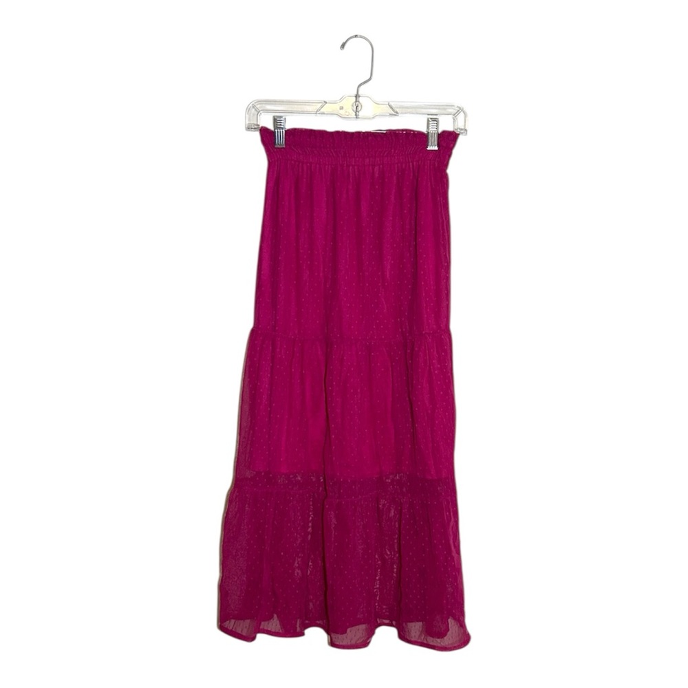 LC Lauren Conrad Tiered Maxi Skirt Fuschia/Magenta Size XS